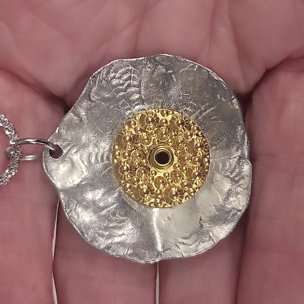 Sea Urchin pendant set- on .925 adjustable chain AND EARRINGS! - Picture 13 of 13